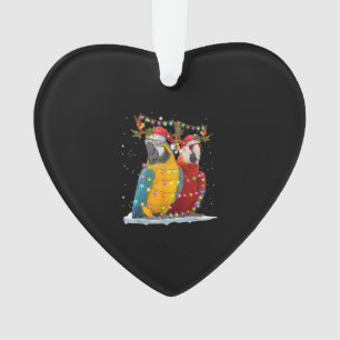 Parrot Reindeer Xmas Light Christmas Ornaments