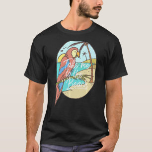 Parrot  Retro Pet Parrot Mum  Tropical Palm Beach T-Shirt
