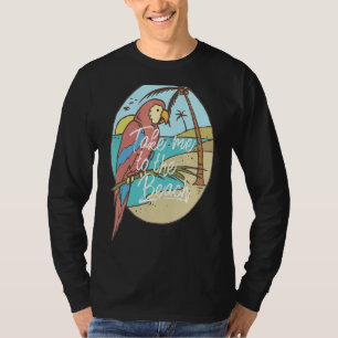 Parrot  Retro Pet Parrot Mum  Tropical Palm Beach T-Shirt