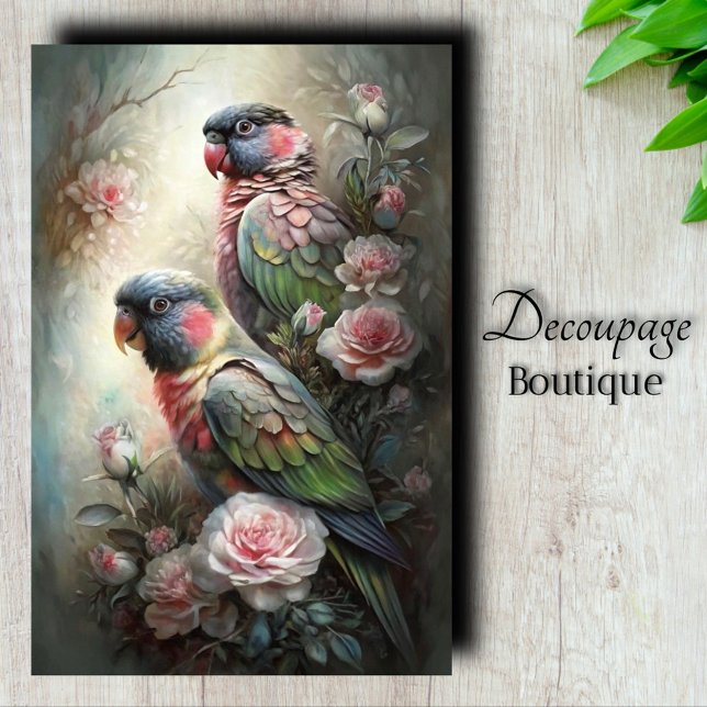 Parrot Reverie Decoupage Tissue Paper (Parrot Reverie Decoupage Tissue Paper)
