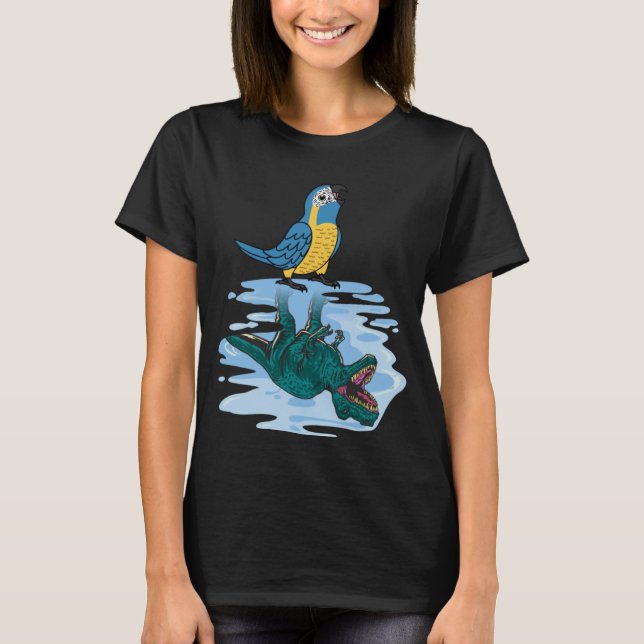 Parrot & Rex Reflection I Blue throated Macaw T-Shirt (Front)