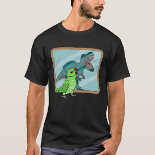 Parrot & Rex Reflection I Green Indian Ringneck T-Shirt