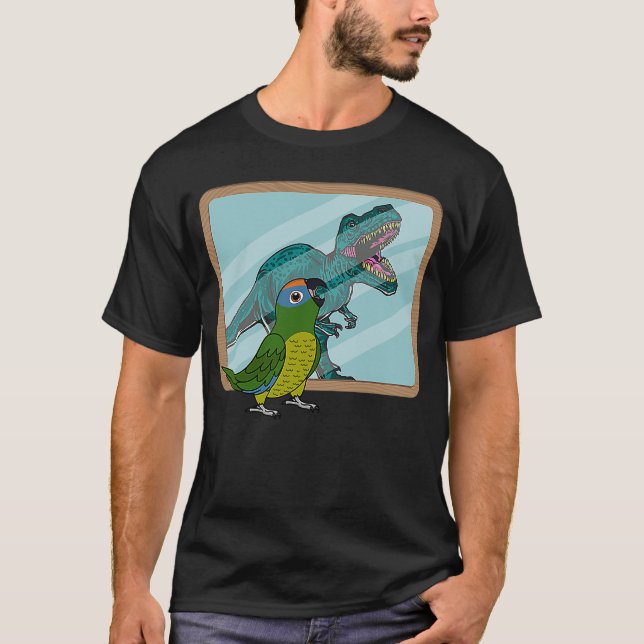 Parrot & Rex Reflection I Peach fronted Conure T-Shirt (Front)