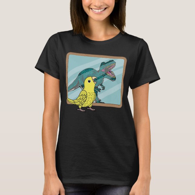 Parrot & Rex Reflection I Yellow Parrotlet T-Shirt (Front)