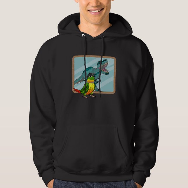 Parrot & Rex Reflection I Yellow sided Green Cheek Hoodie (Front)