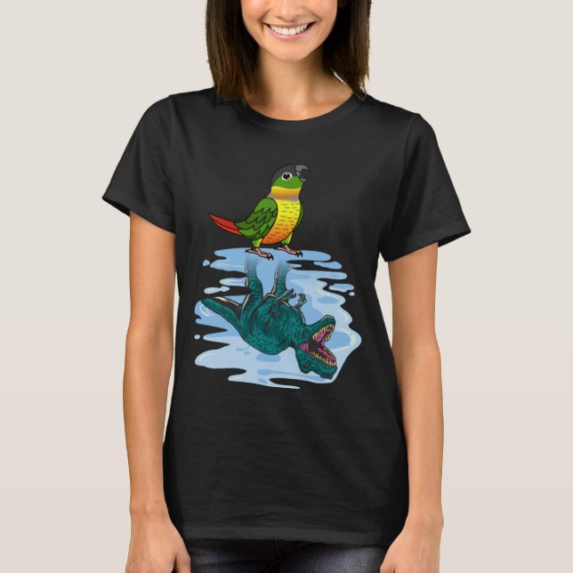 Parrot & Rex Reflection I Yellow sided Green Cheek T-Shirt (Front)
