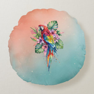 Parrot Round Cushion