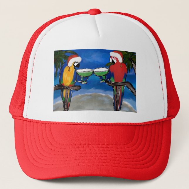 Parrot Santa Trucker Hat (Front)