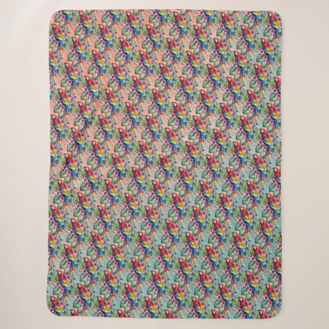 Parrot Sherpa Blanket (Front)