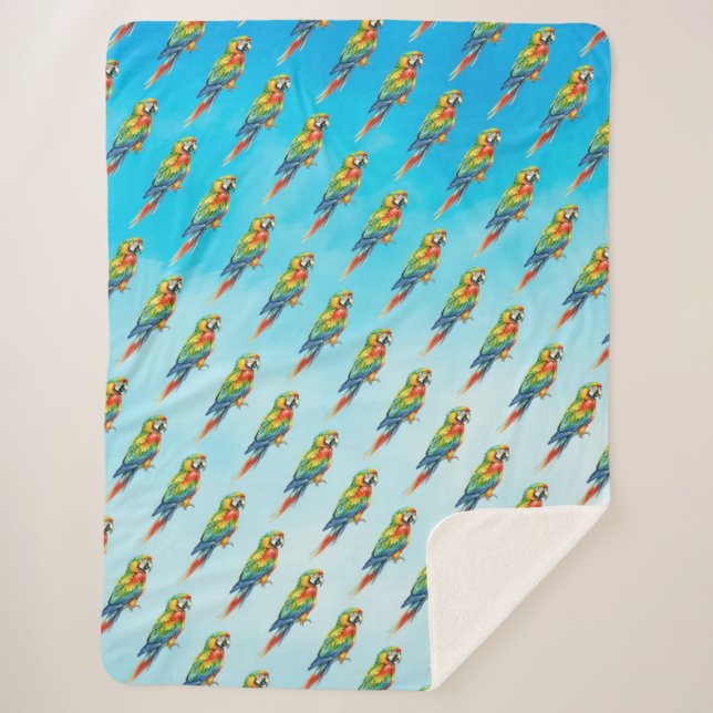 Parrot Sherpa Blanket (Front)