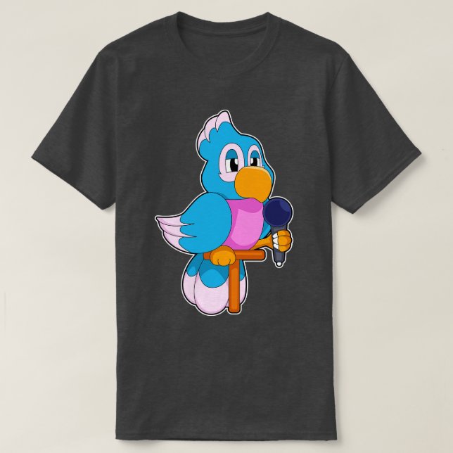 Parrot Singer Microphone 1 T-Shirt (Design Front)