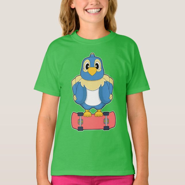 Parrot Skater Skateboard T-Shirt (Front)