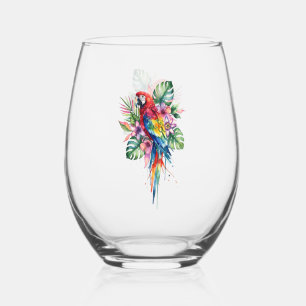 Parrot Stemless Wine Glass