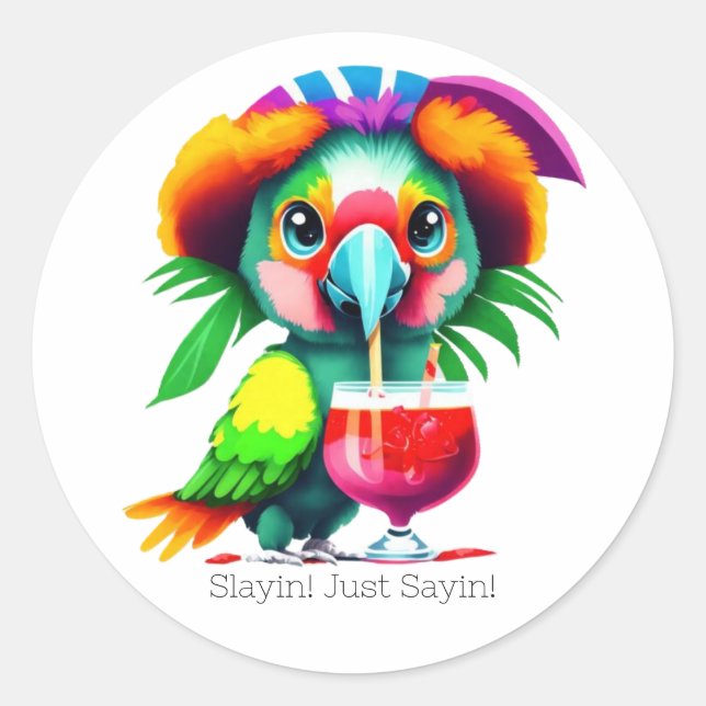 Parrot Sticker - Slayin (Front)