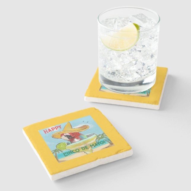 Parrot Stone Coaster (Side)