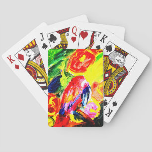 Parrot summer joy playing cards