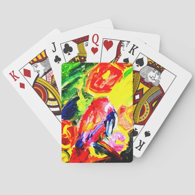 Parrot  summer joy playing cards (Back)