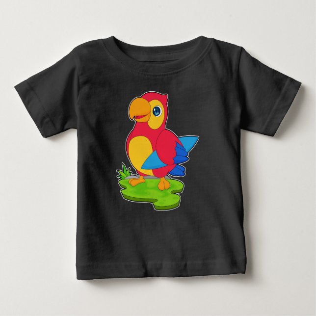 Parrot Surfer Surfboard Baby T-Shirt (Front)