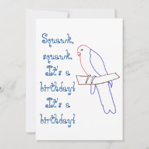 Parrot Themed Birthday Party Invitations