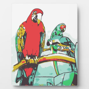 Parrot Trio Plaque