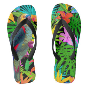 PARROT TROPICAL BIRD THONGS