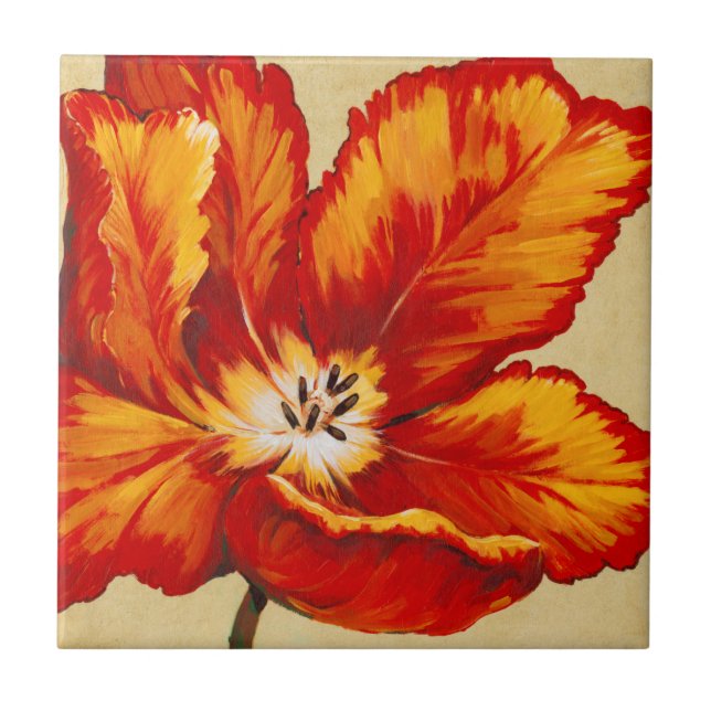 Parrot Tulip I Ceramic Tile (Front)