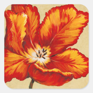 Parrot Tulip I Square Sticker