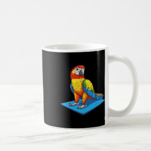 Parrot Using A Yoga Mat Coffee Mug