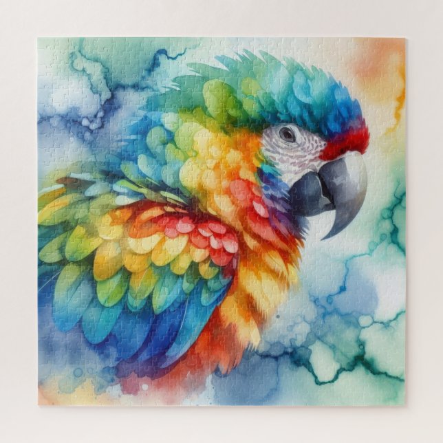 Parrot Watercolor Jigsaw Puzzle (Vertical)