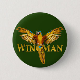 Parrot Wingman 6 Cm Round Badge