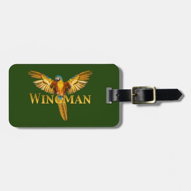 Parrot Wingman Luggage Tag (Front Horizontal)