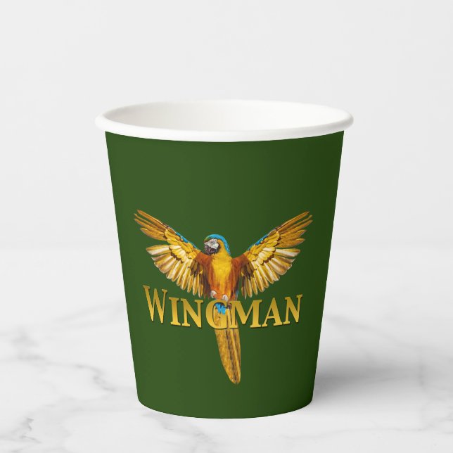 Parrot Wingman Paper Cups (Front)