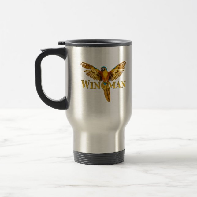 Parrot Wingman Travel Mug (Left)