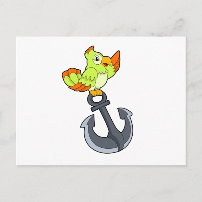 Parrot with Anchor Postcard (Front)