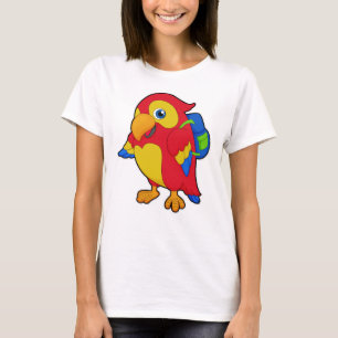 Parrot with Backpack T-Shirt