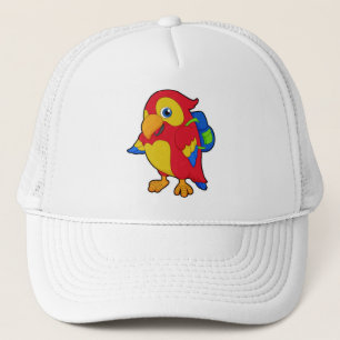 Parrot with Backpack Trucker Hat