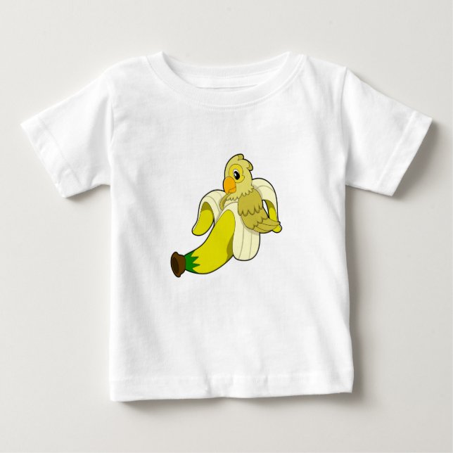 Parrot with Banana Baby T-Shirt (Front)