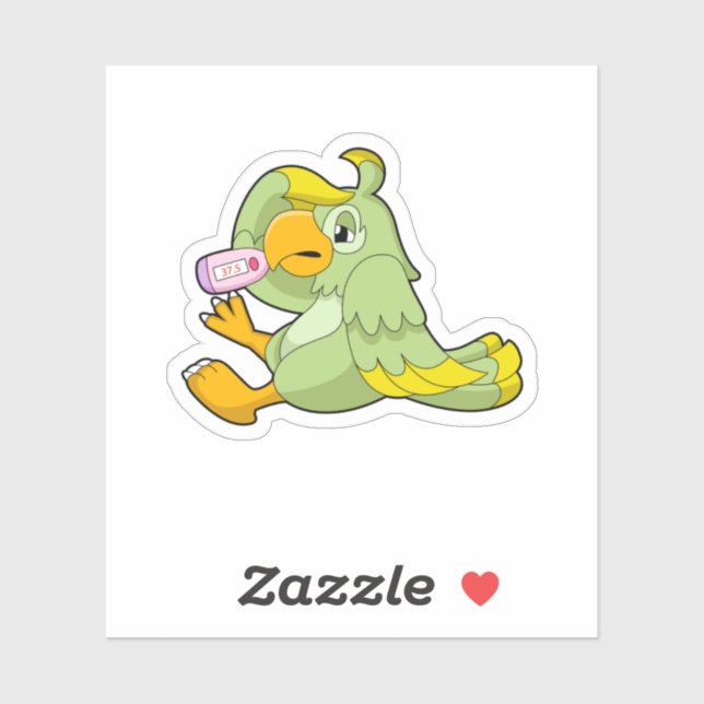 Parrot with Clinical thermometer (Sheet)