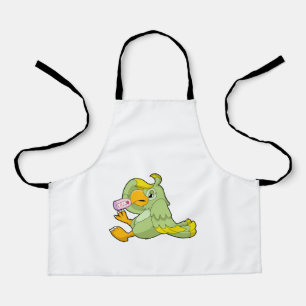 Parrot with Clinical thermometer Apron