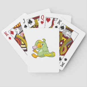Parrot with Clinical thermometer Playing Cards