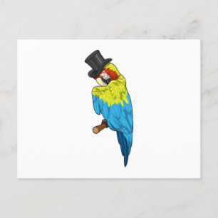Parrot with Cylinder Postcard