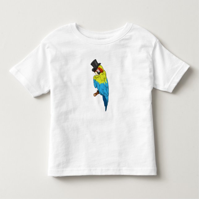 Parrot with Cylinder Toddler T-Shirt (Front)