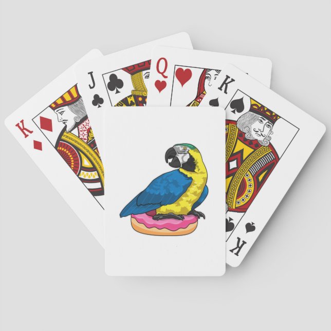 Parrot with Donut Playing Cards (Back)