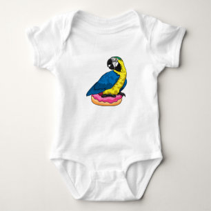 Parrot with Doughnut Baby Bodysuit