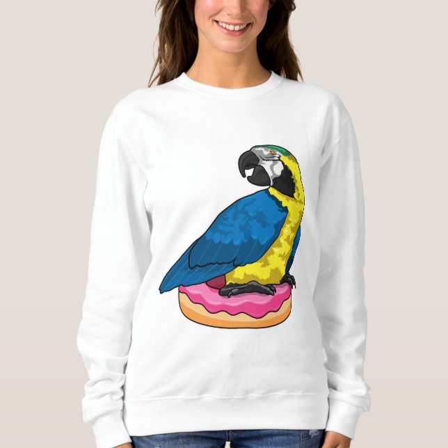 Parrot with Doughnut Sweatshirt (Front)