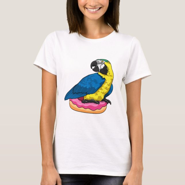 Parrot with Doughnut T-Shirt (Front)