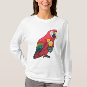 Parrot with Glass of Orange juice T-Shirt