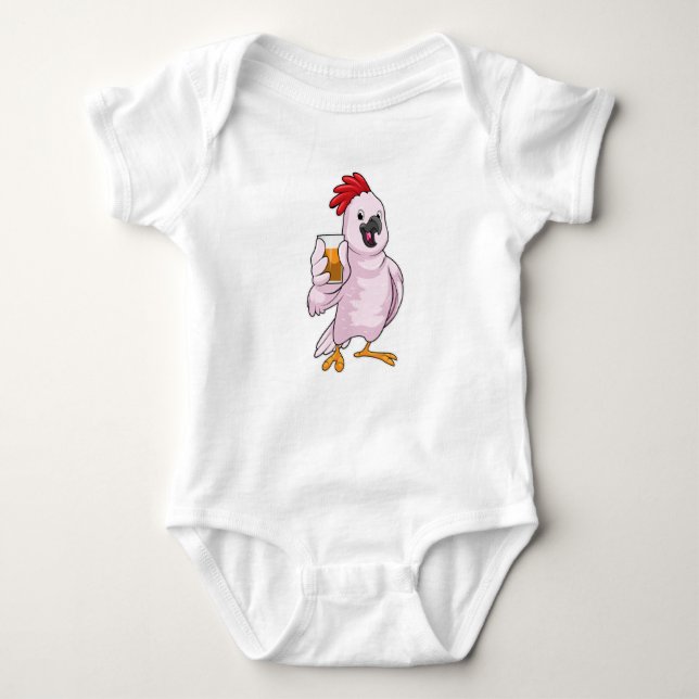 Parrot with Juice Baby Bodysuit (Front)