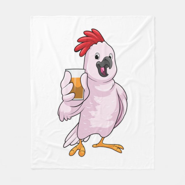 Parrot with Juice Fleece Blanket (Front)