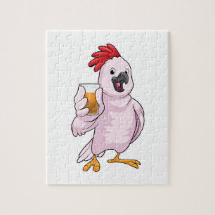 Parrot with Juice Jigsaw Puzzle
